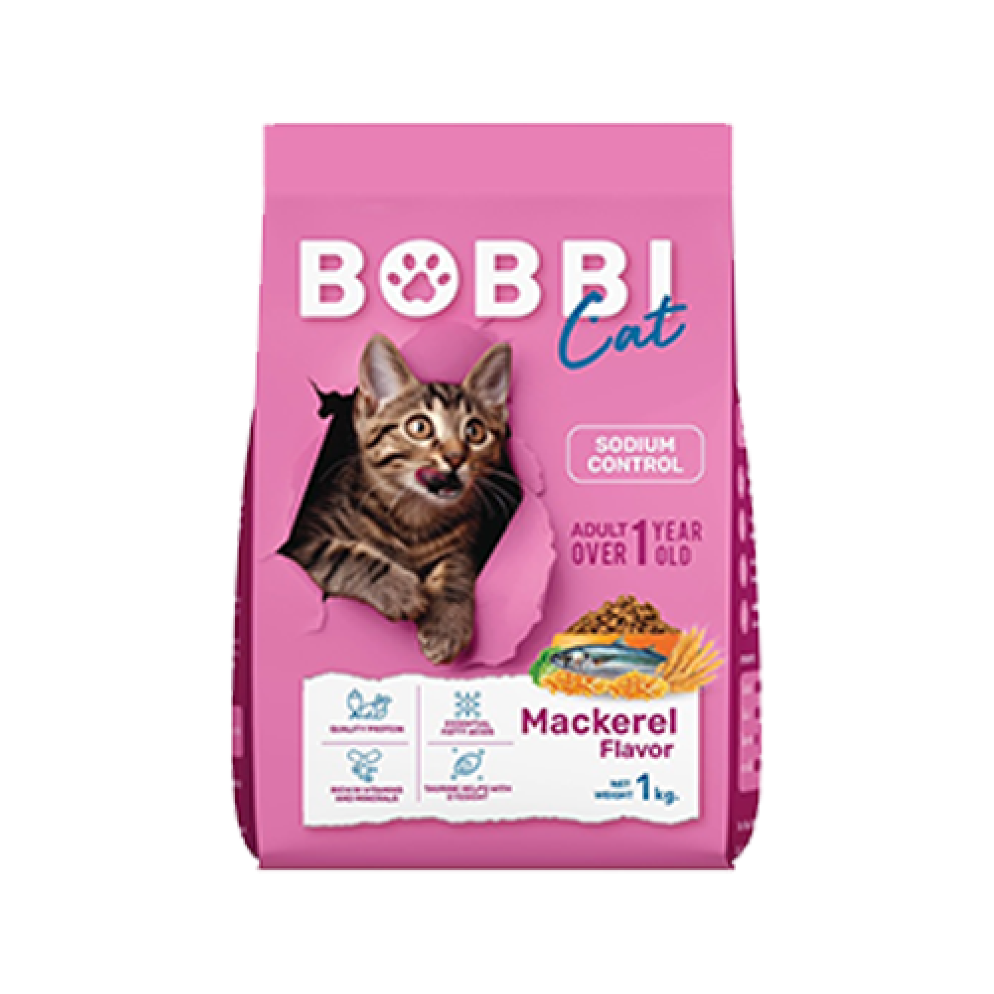 Bobbi Cat, Mackerel flavor<p style="font-size:15px">Complete adult cat food</p>
